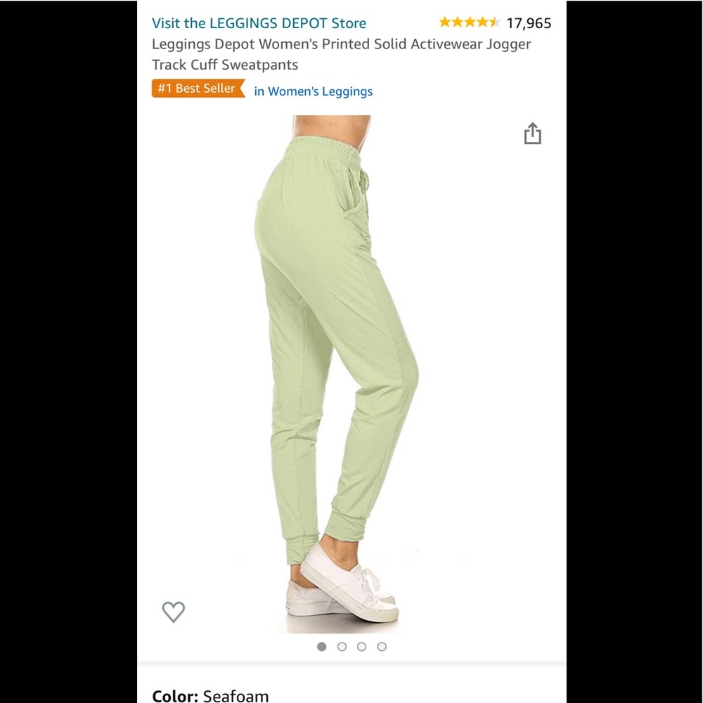 Sea foam joggers